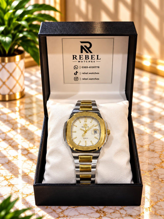 Rolex Two-Tone White Dial Watch