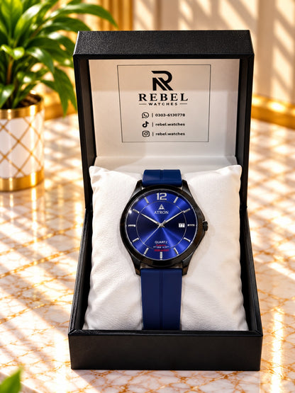 Atron Classic Rubber Strap Watch