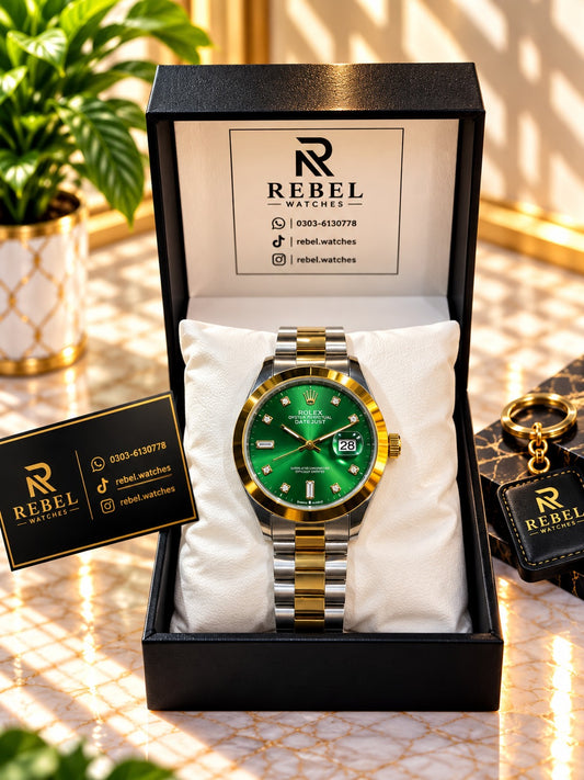Rolex Datejust Two-Tone Green Dial
